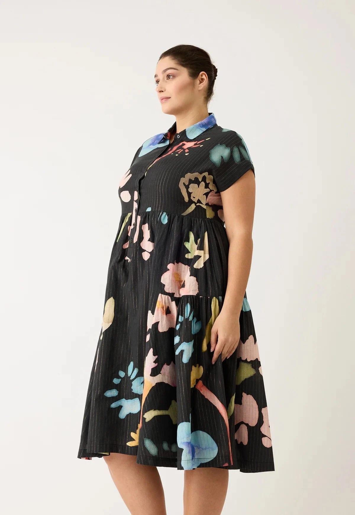 Buy Nancybird - Maja Dress - Watercolour Charcoal by Nancybird - at Hamish + Grace