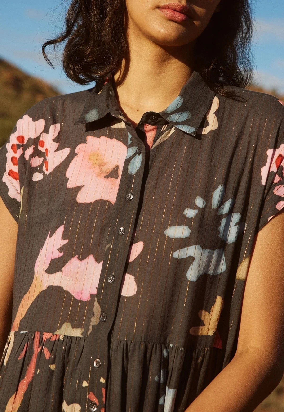 Buy Nancybird - Maja Dress - Watercolour Charcoal by Nancybird - at Hamish + Grace