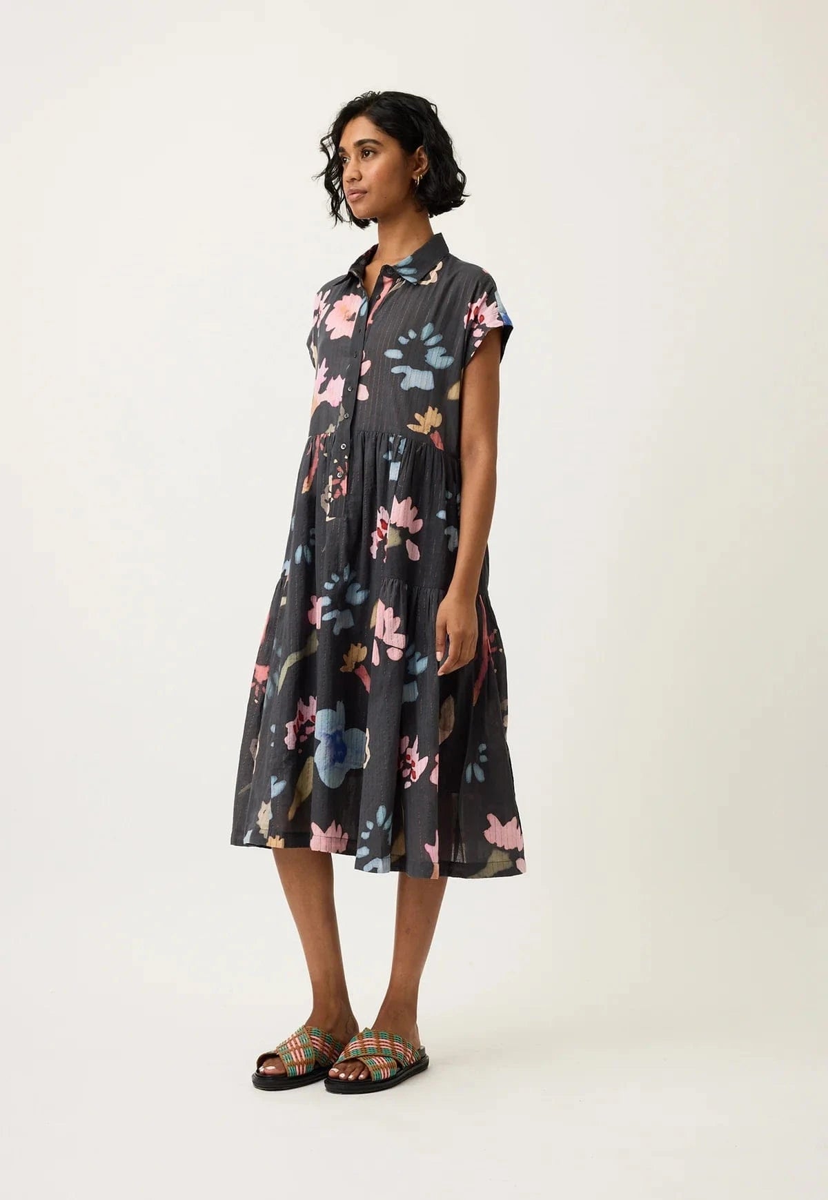 Buy Nancybird - Maja Dress - Watercolour Charcoal by Nancybird - at Hamish + Grace