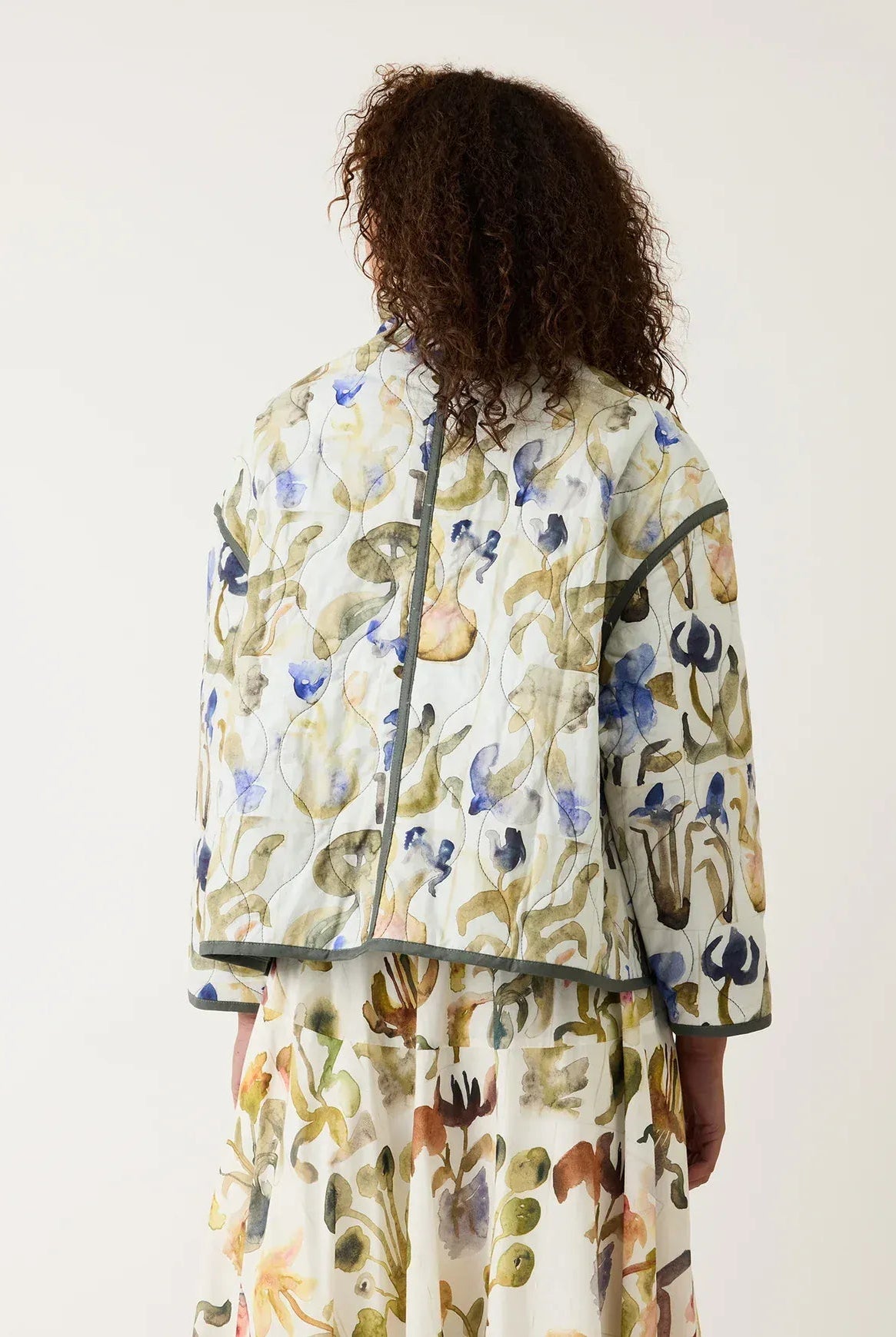 Buy Nancybird - Suri Jacket - Blue Watercolour by Nancybird - at Hamish + Grace