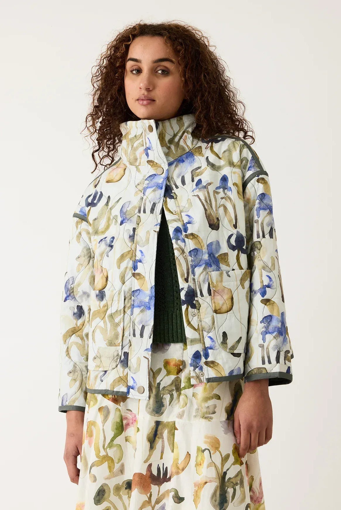 Buy Nancybird - Suri Jacket - Blue Watercolour by Nancybird - at Hamish + Grace