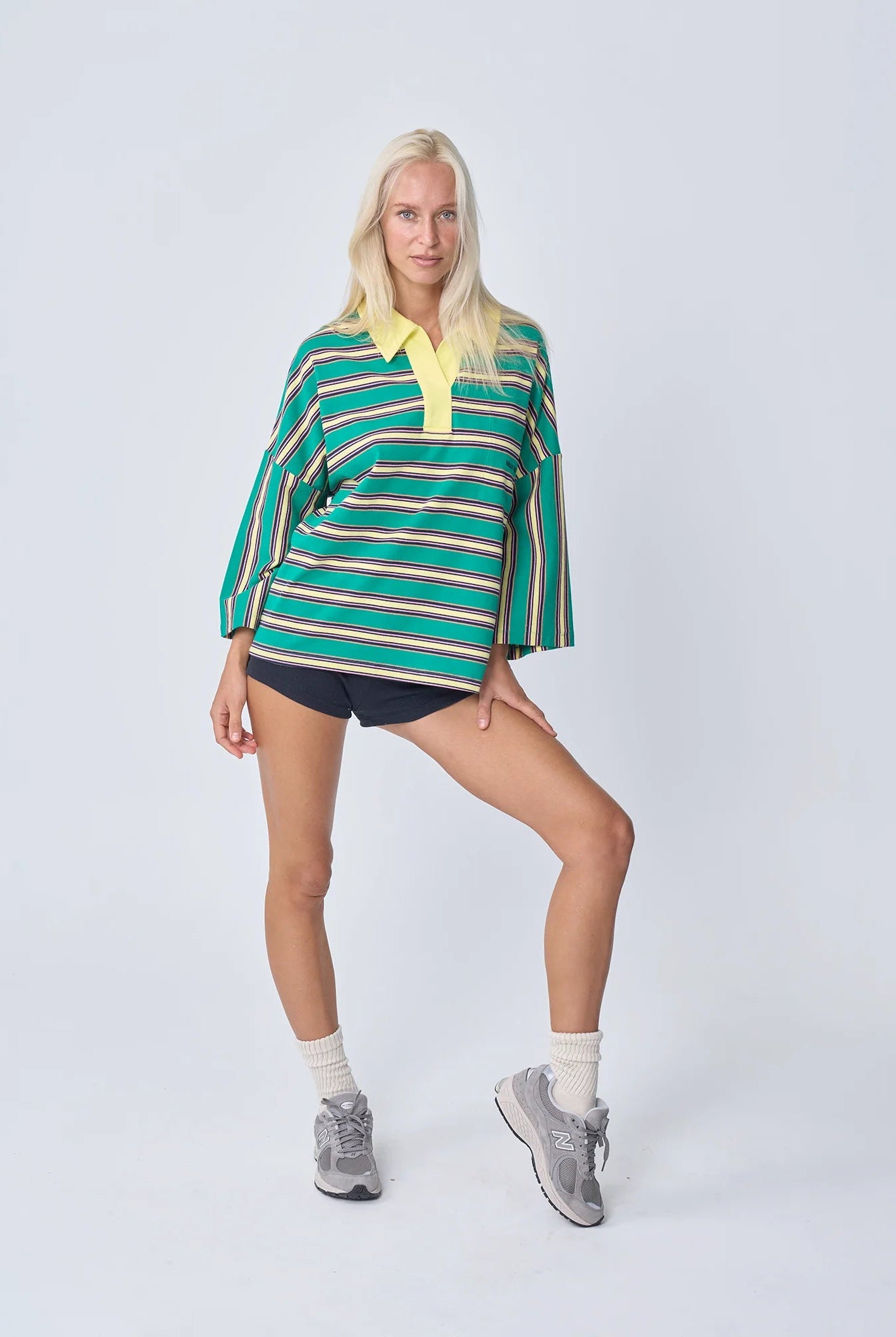 Buy Near The Sea - Oversized Polo - Green by Near The Sea - at Hamish + Grace