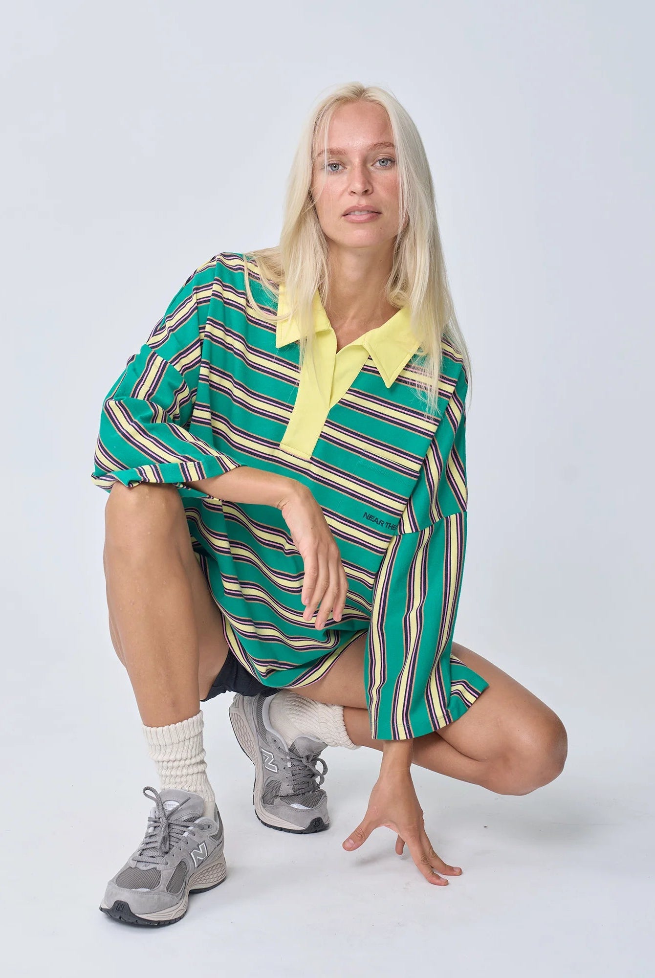 Buy Near The Sea - Oversized Polo - Green by Near The Sea - at Hamish + Grace