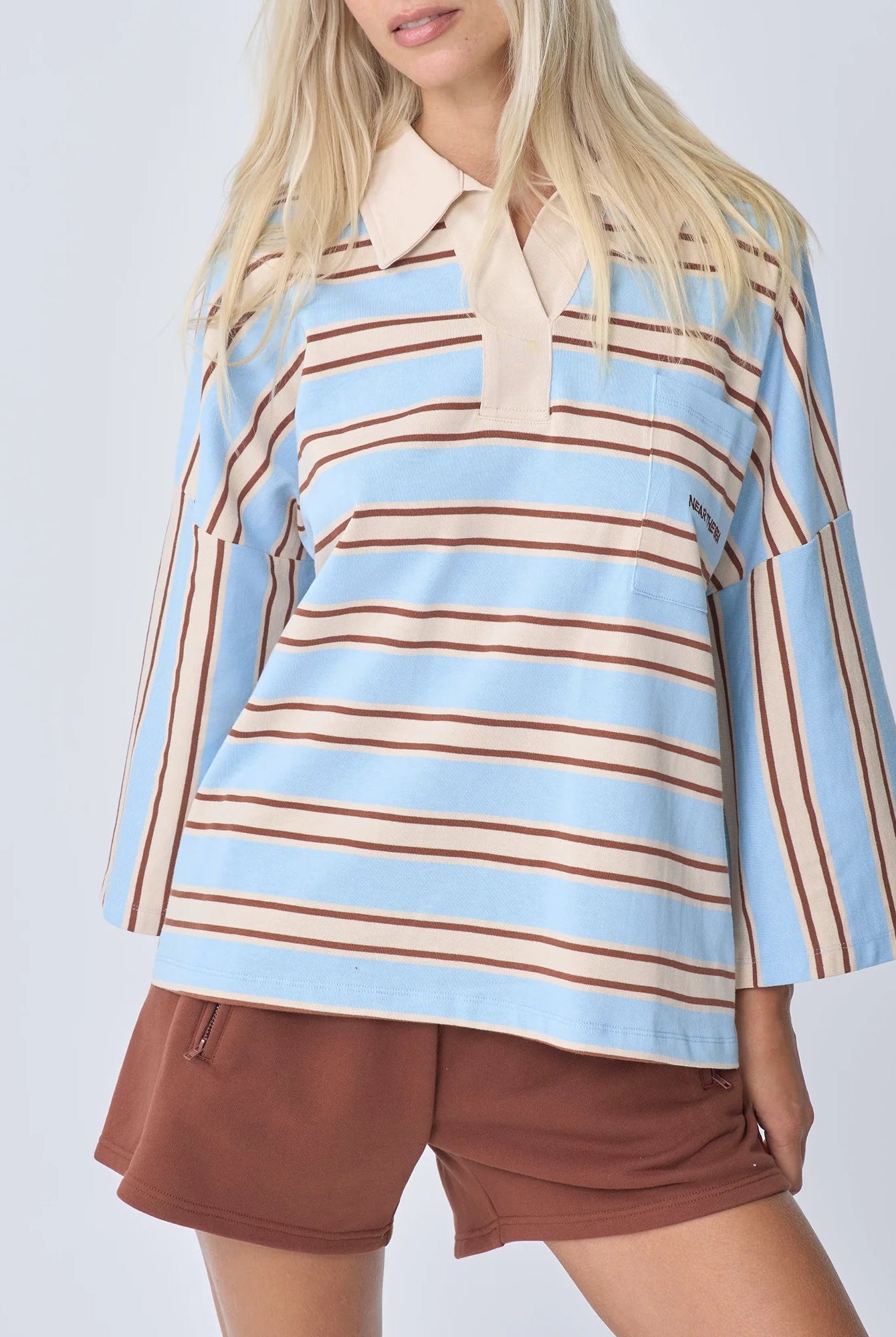 Buy Near The Sea - Oversized Polo - Ocean by Near The Sea - at Hamish + Grace