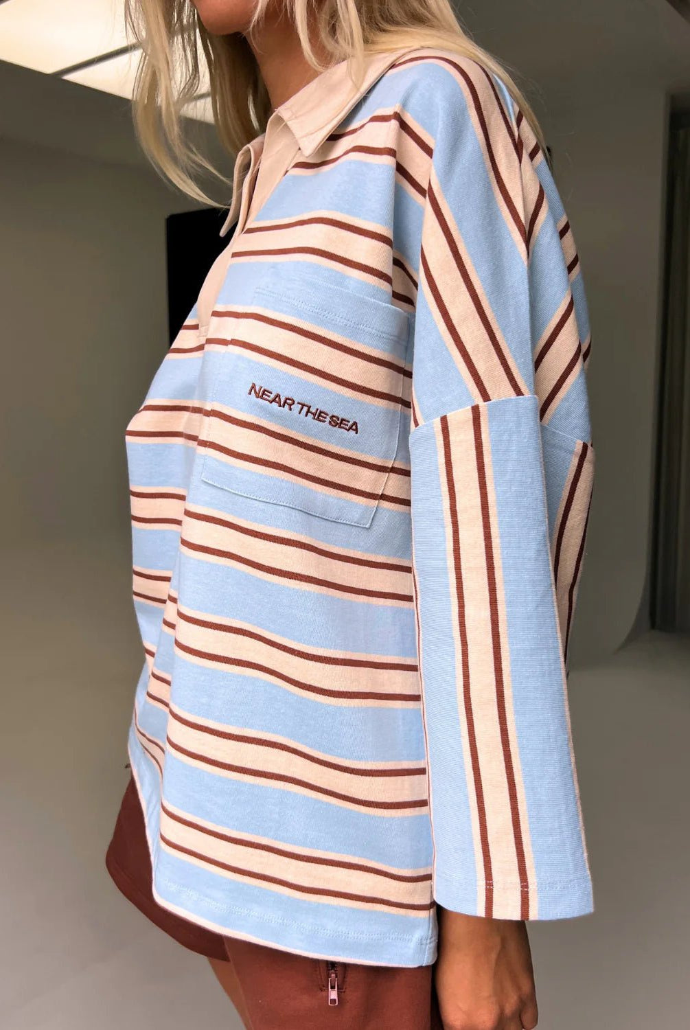 Buy Near The Sea - Oversized Polo - Ocean by Near The Sea - at Hamish + Grace