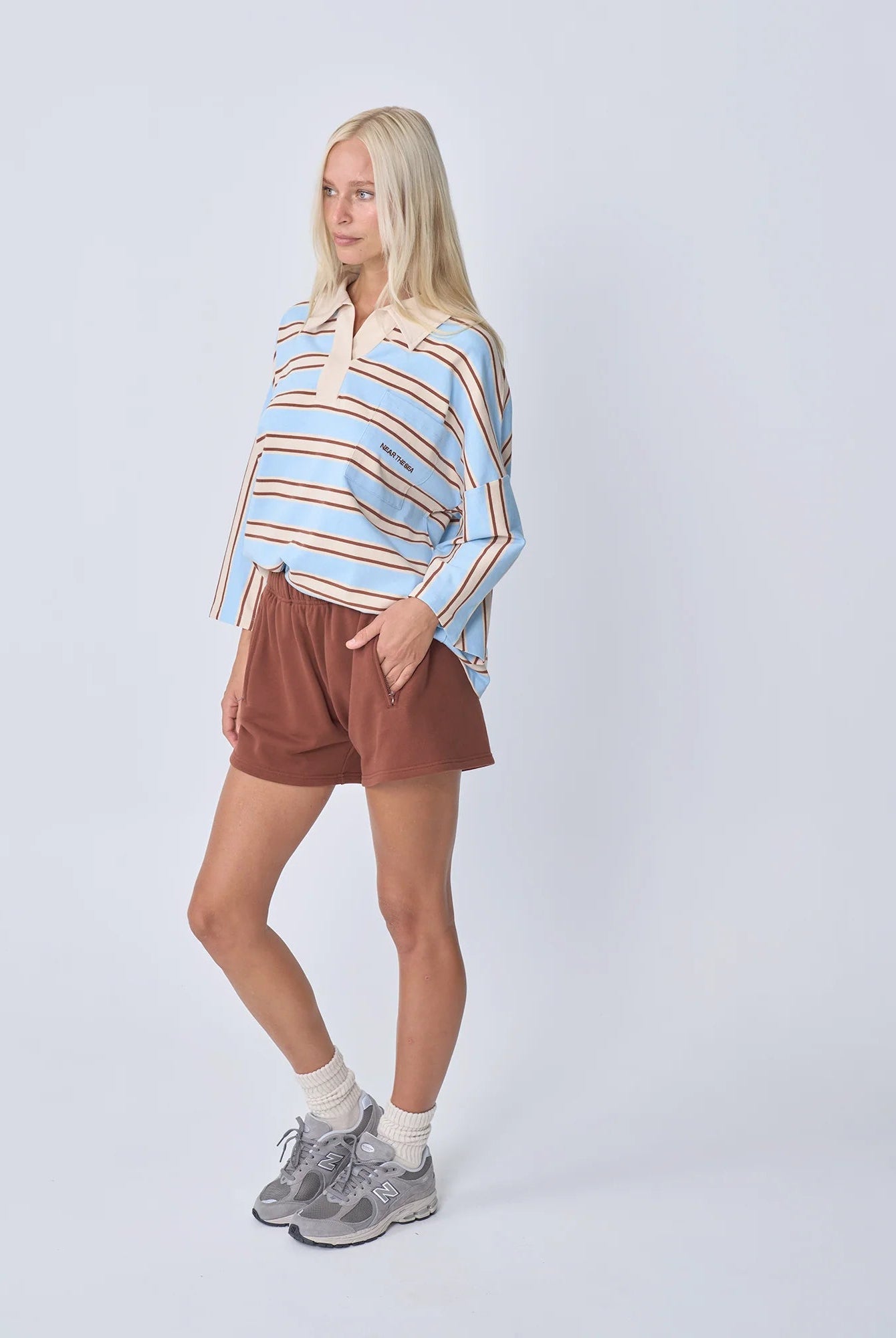 Buy Near The Sea - Oversized Polo - Ocean by Near The Sea - at Hamish + Grace