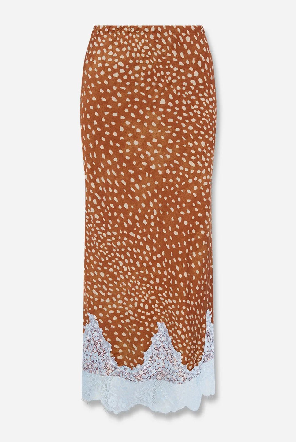 Buy Never Fully Dressed - Brown Fawn Deer Midi Skirt with Lace by Never Fully Dressed - at Hamish + Grace