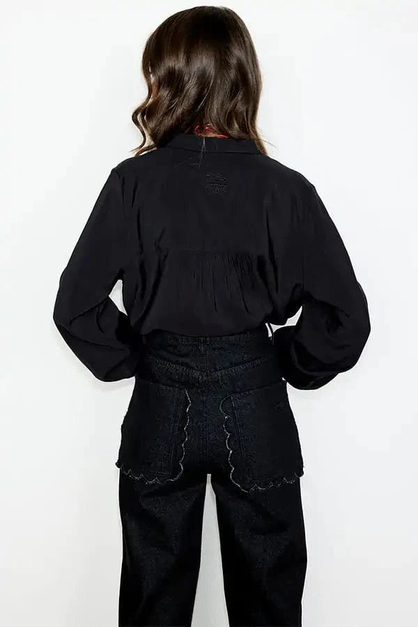 Never Fully Dressed Fashion Never Fully Dressed - Black Scallop Detail Jeans