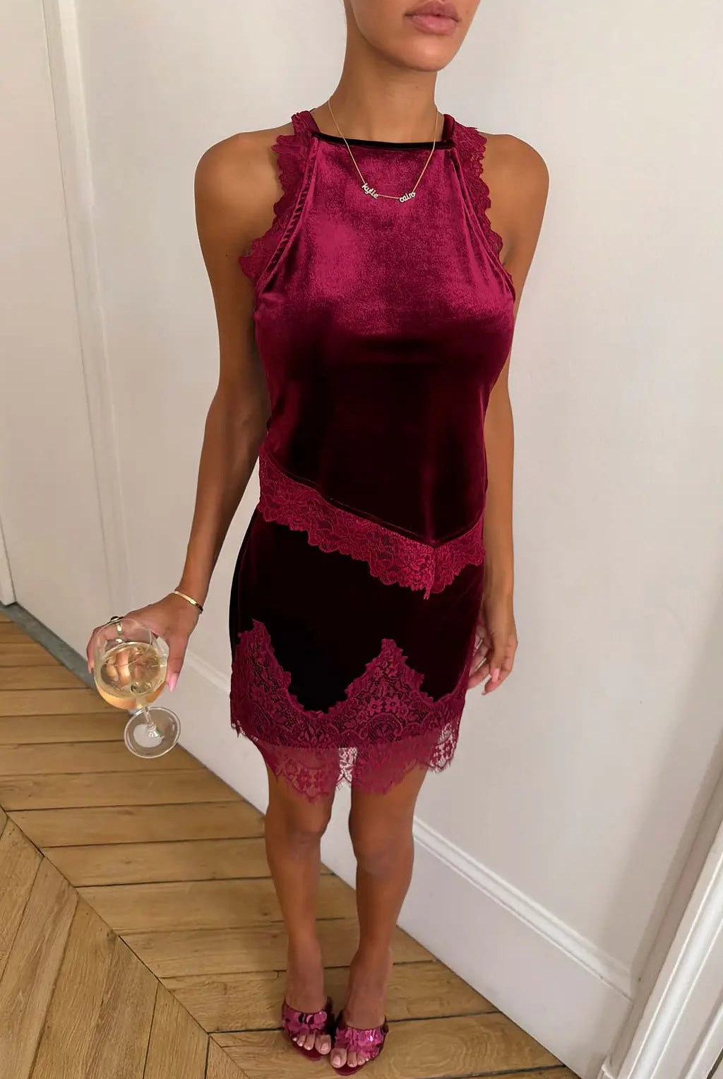 Buy NFD - Burgundy Velvet Top by Never Fully Dressed - at Hamish + Grace