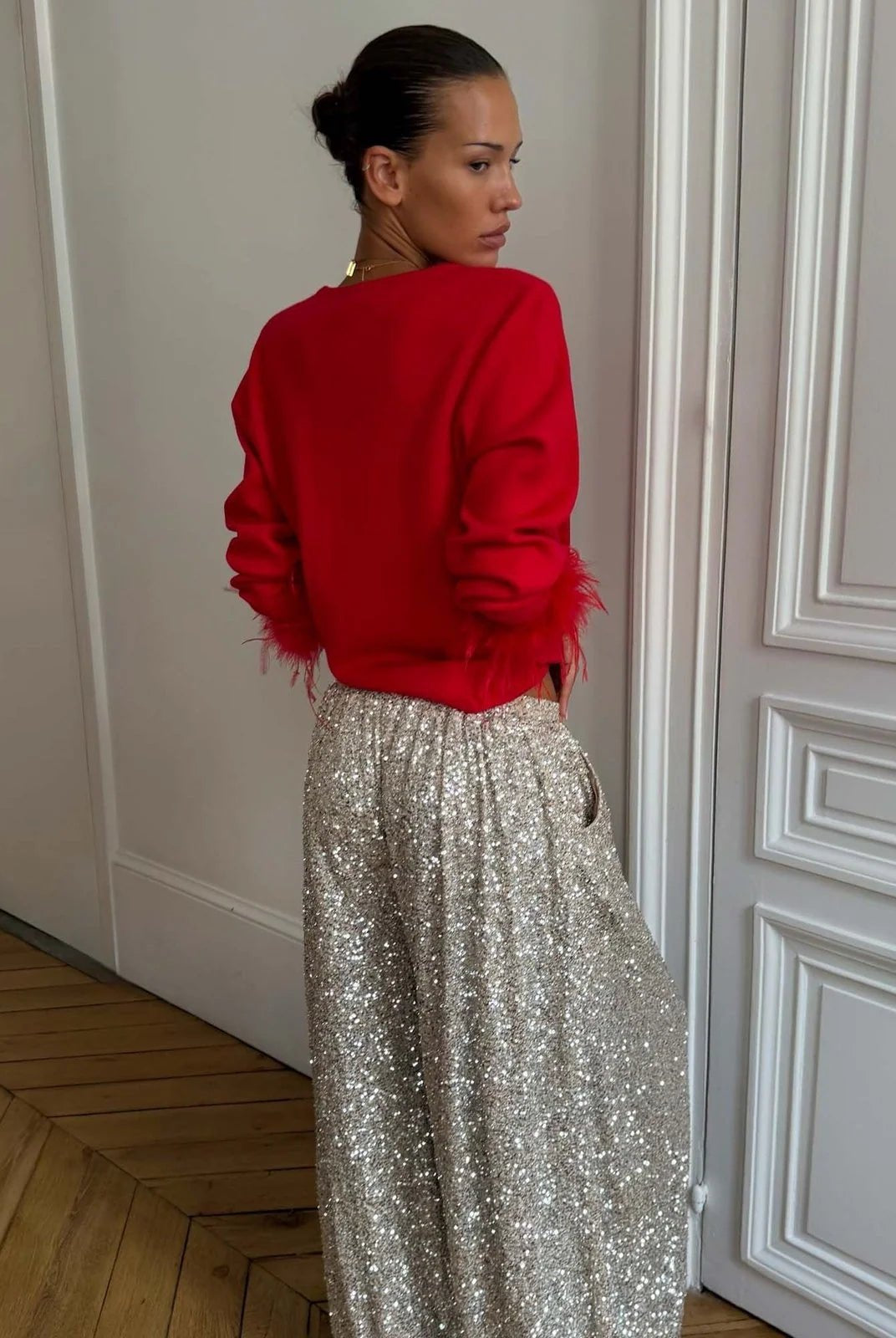 Buy NFD - NFD Red Feather Jumper by Never Fully Dressed - at Hamish + Grace