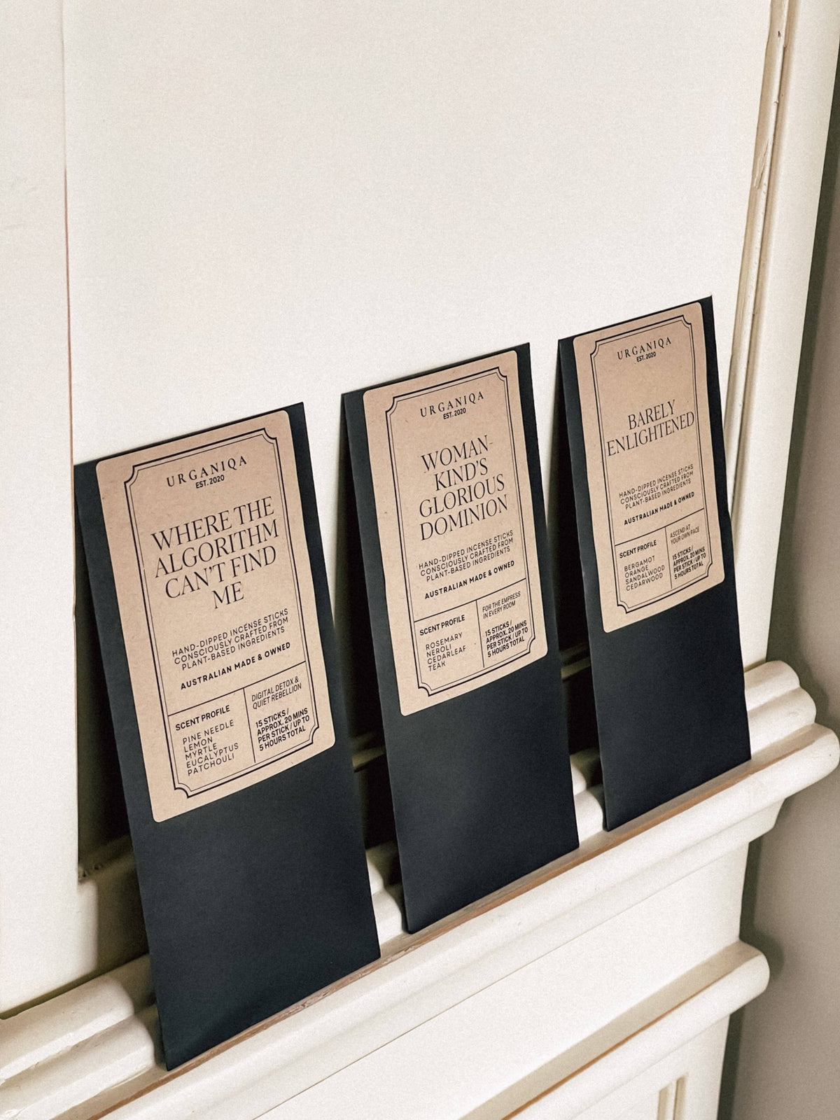 Buy Quiet Tribute to Imperfect Recollections Incense Sticks: Coloured box by Urganiqa - at Hamish + Grace
