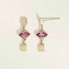Buy Ruby Eye Drop Studs - 14ct Gold Earring by Hamish + Grace - at Hamish + Grace