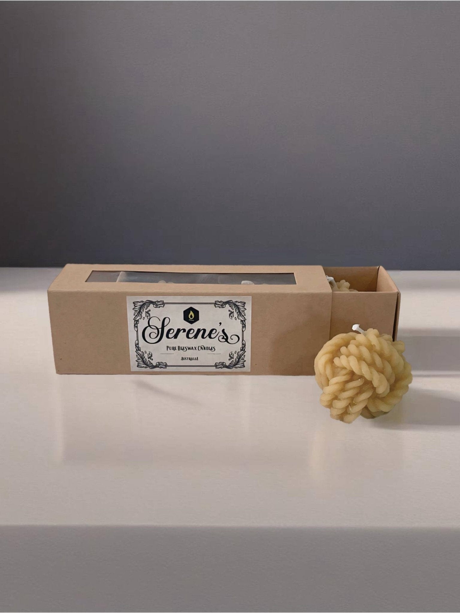 Serenes Beeswax Chandlery Homeware Beeswax Ball Candles | Rope | Box of 3