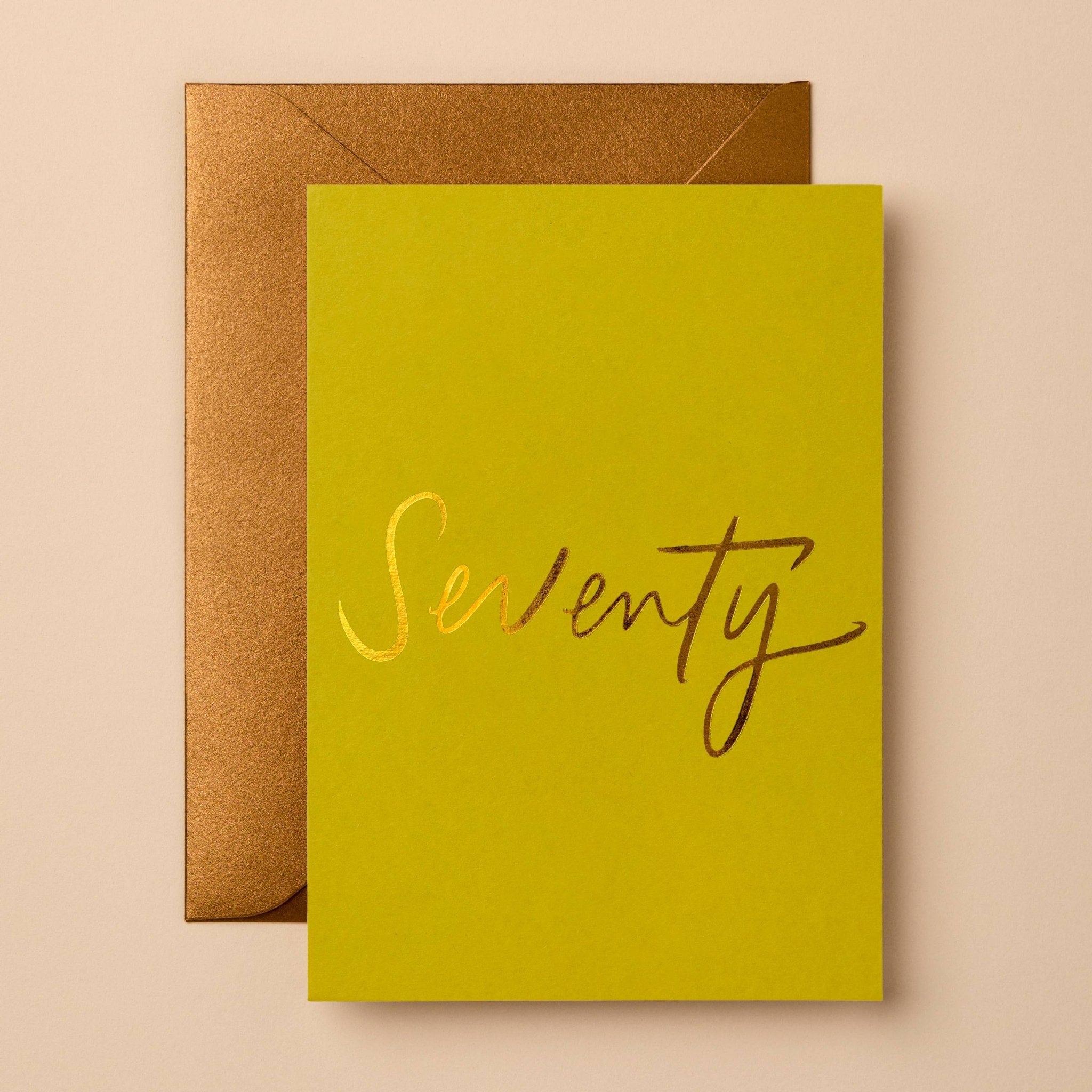 Buy Seventy Birthday Card | Signature Foil Greeting Card by Gabrielle & Celine Greeting Cards Australia - at Hamish + Grace