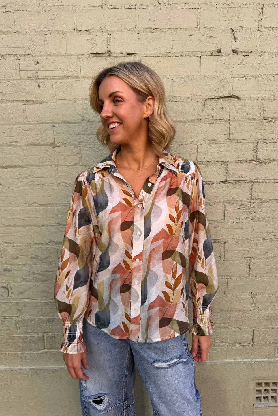 Buy Sunny Girl - Autum Floral Print Shirt by Sunny Girl - at Hamish + Grace