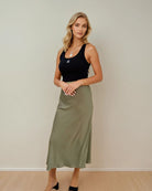 Sunny Girl Fashion Sunny Girl - Bonita Olive Skirt - 140845H