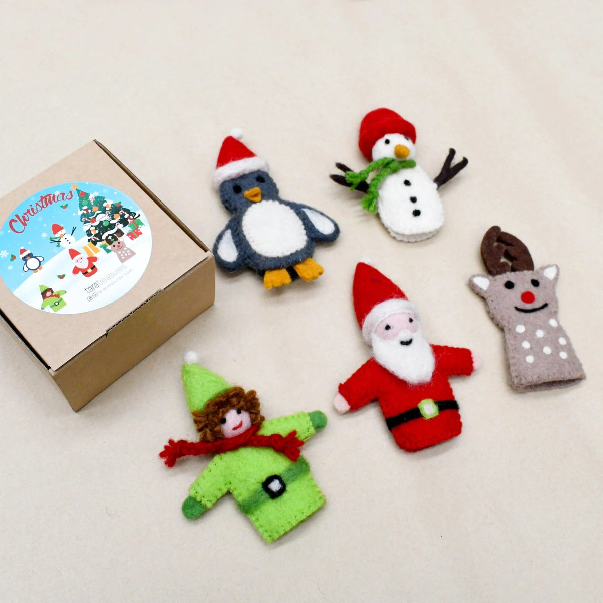 Buy Tara Treasures - Christmas Santa, Finger Puppet Set by Tara Teasures - at Hamish + Grace
