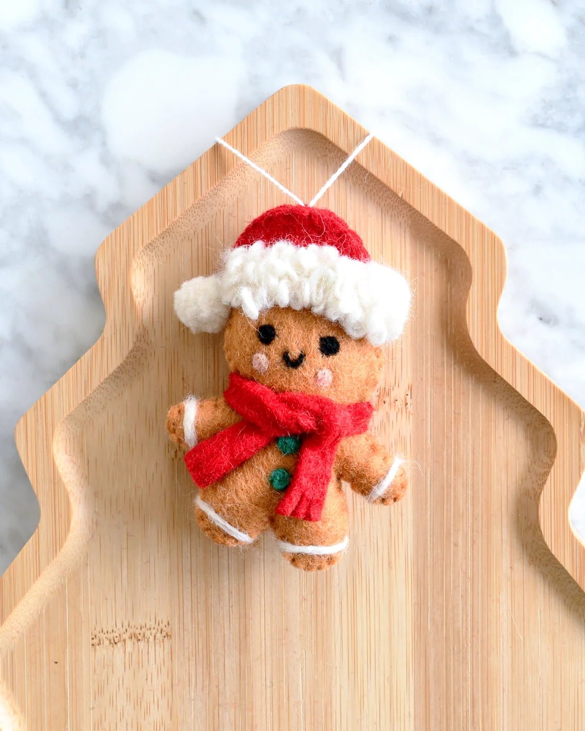 Buy Tara Treasures - Felt Christmas Gingerbread Boy Ornament by Tara Teasures - at Hamish + Grace