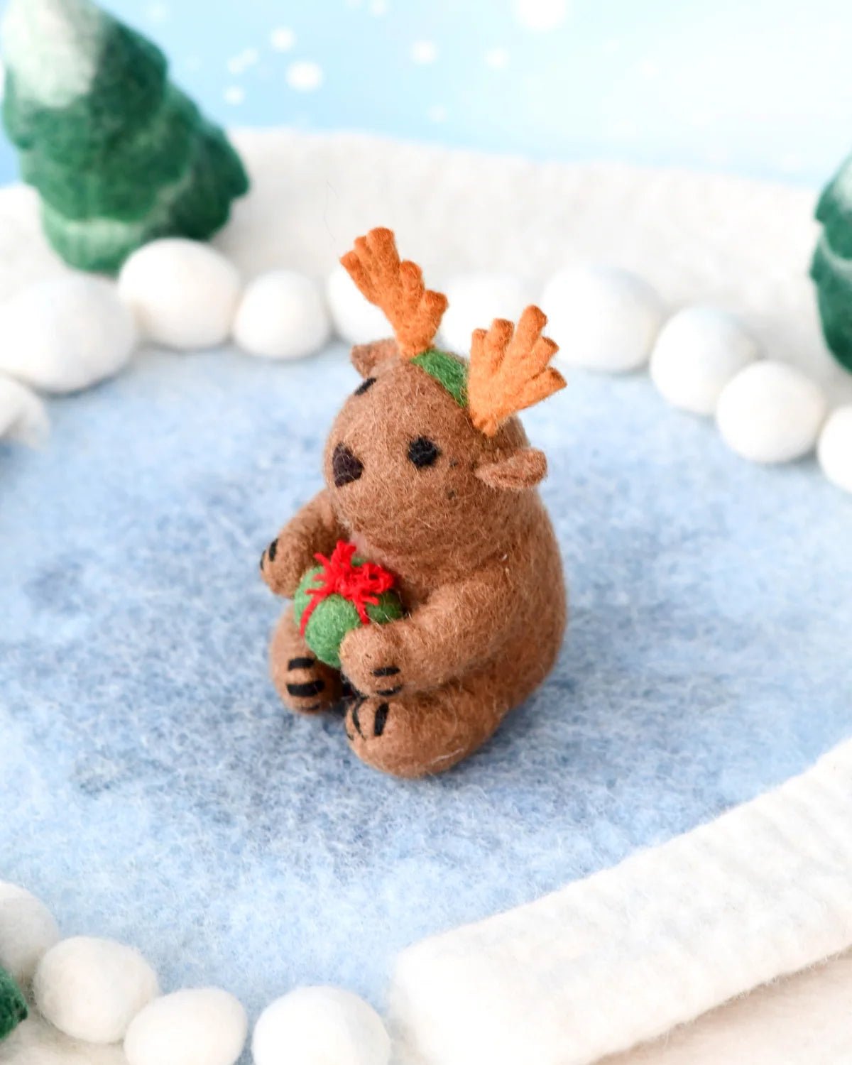 Buy Tara Treasures - Felt Christmas Wombat with Present Toy by Tara Teasures - at Hamish + Grace