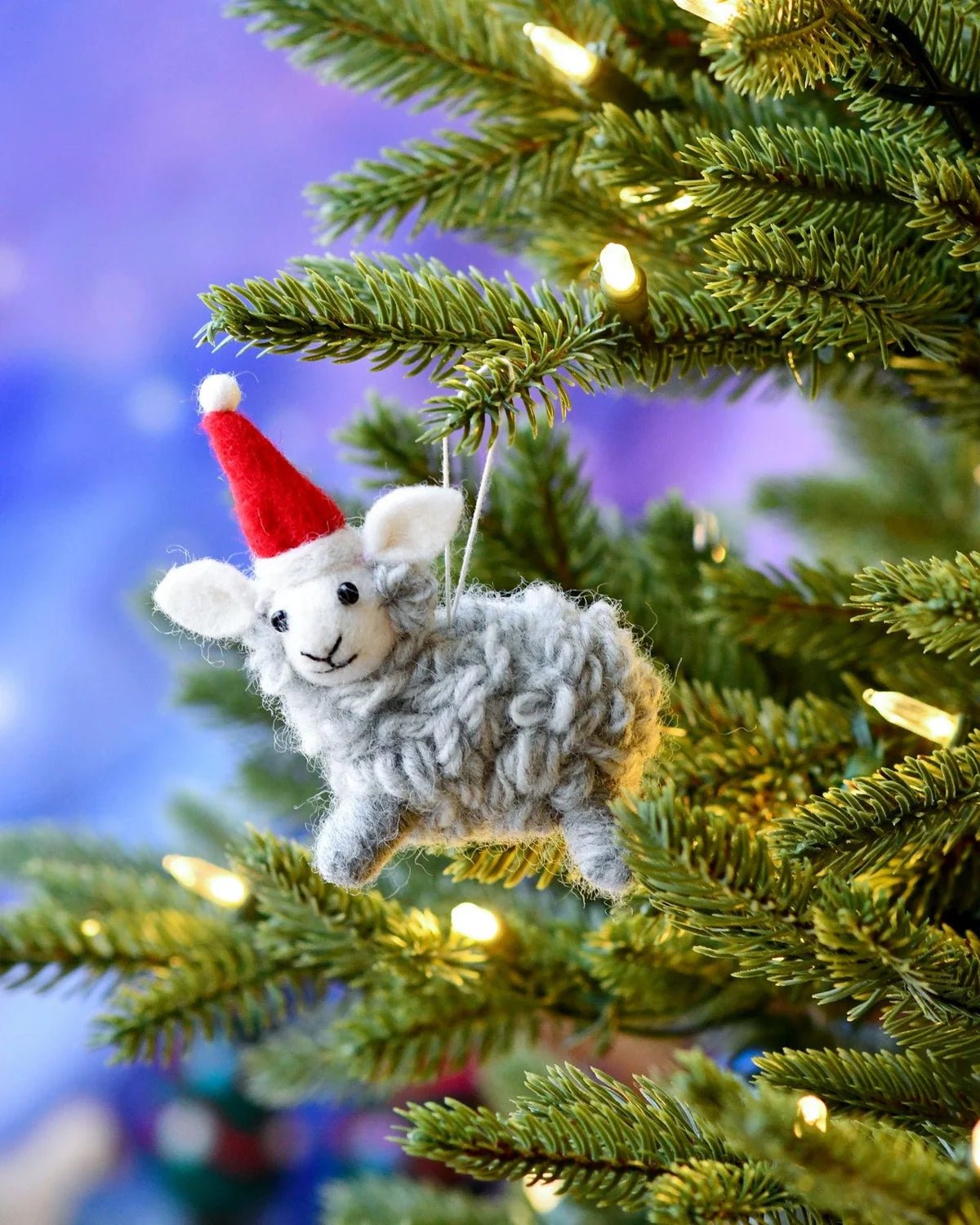 Buy Tara Treasures - Felt Grey Sheep Christmas Ornament by Tara Teasures - at Hamish + Grace