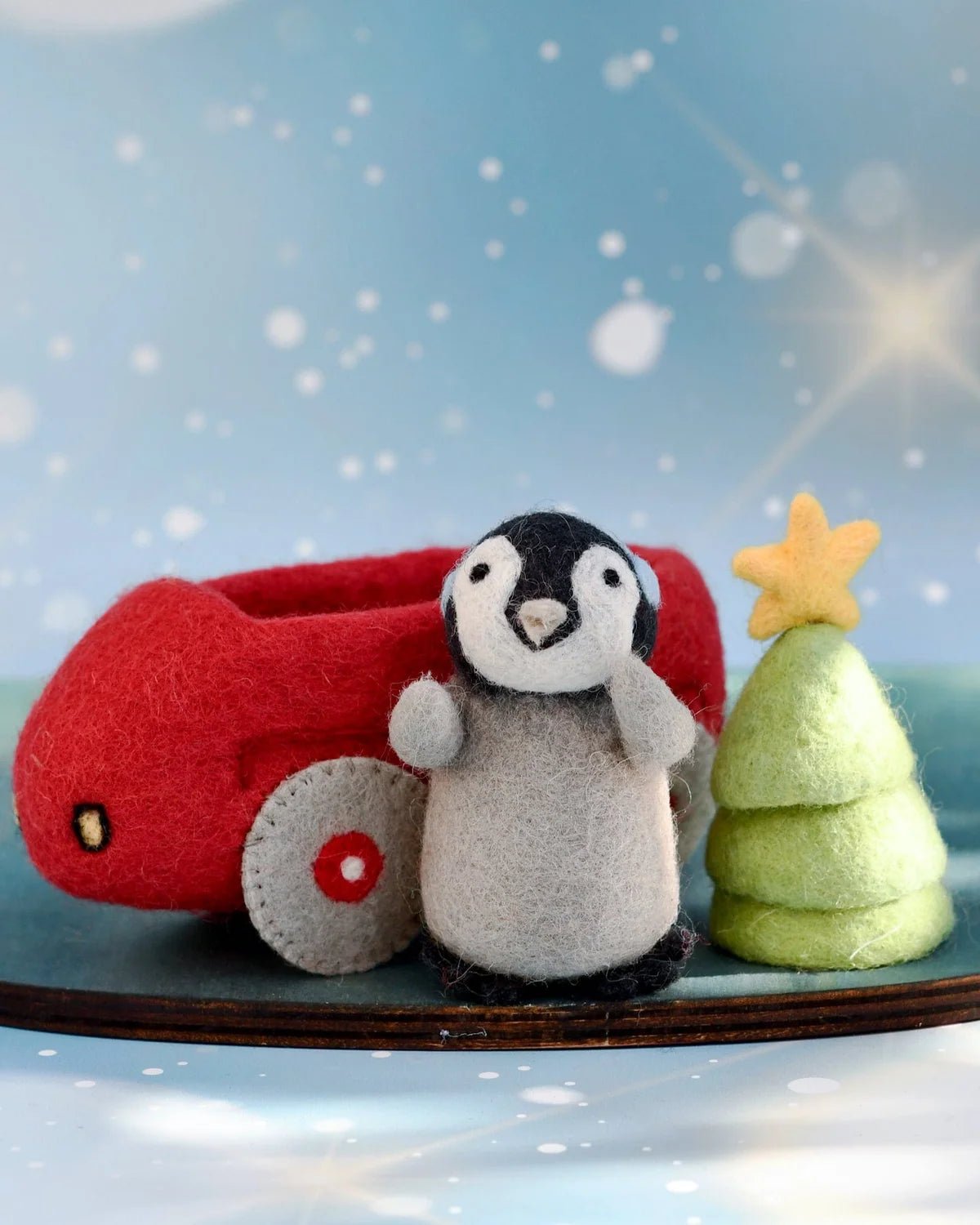 Buy Tara Treasures - Felt Penguin in Toy Car and Christmas Tree by Tara Teasures - at Hamish + Grace