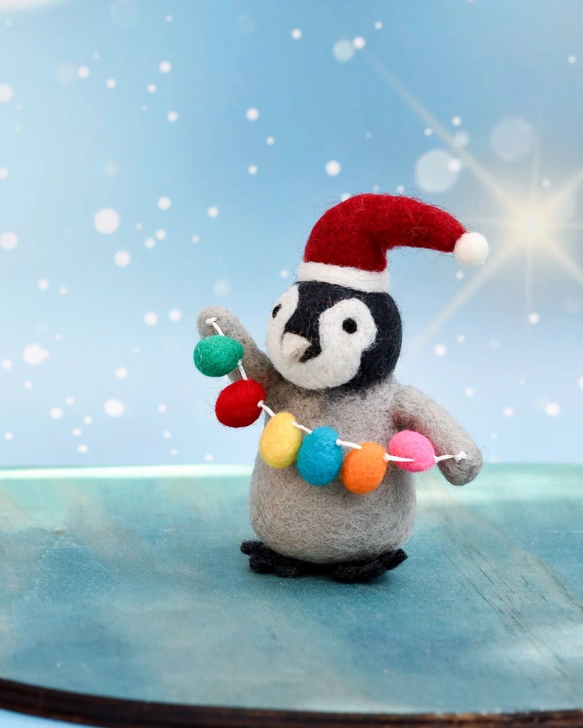 Buy Tara Treasures - Felt Penguin with Festoon Light Bulbs Toy by Tara Teasures - at Hamish + Grace