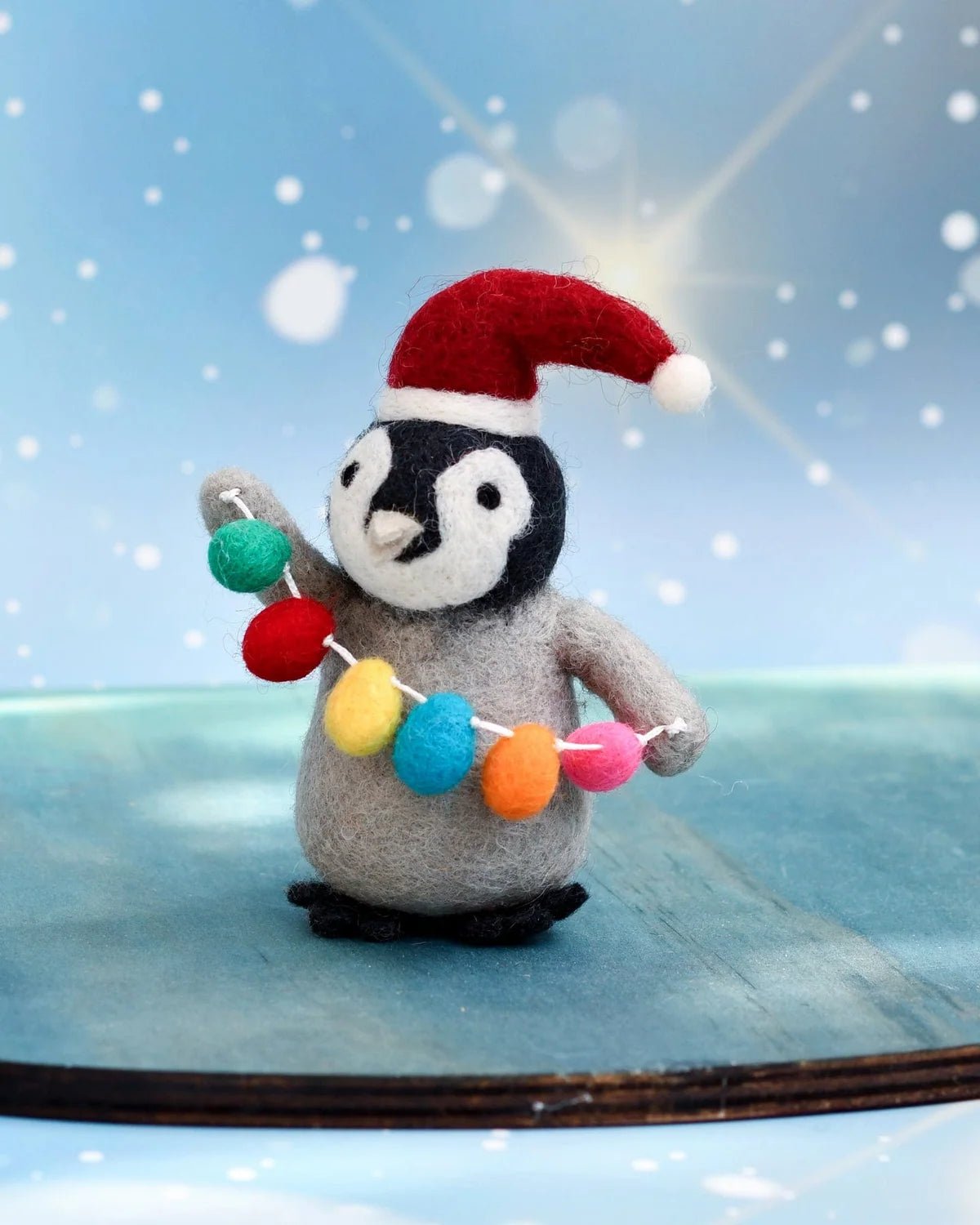 Buy Tara Treasures - Felt Penguin with Festoon Light Bulbs Toy by Tara Teasures - at Hamish + Grace