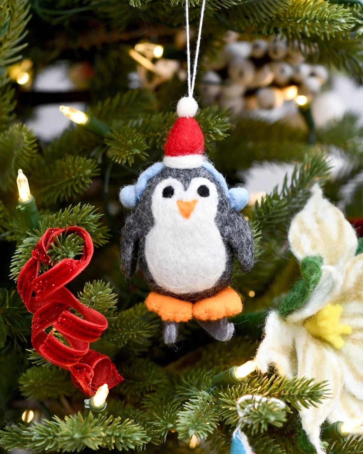 Buy Tara Treasures - Felt Penguin with Ice Skates Ornament by Tara Teasures - at Hamish + Grace