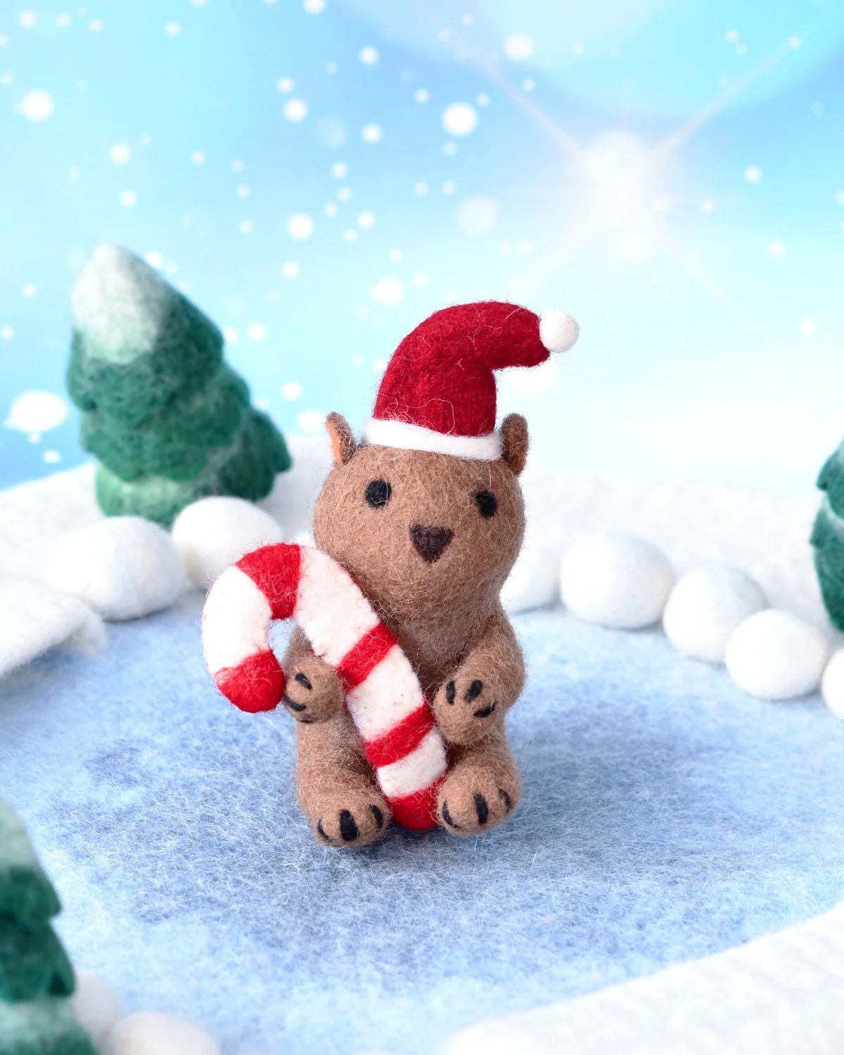 Buy Tara Treasures - Felt Wombat with Candy Cane Toy by Tara Teasures - at Hamish + Grace