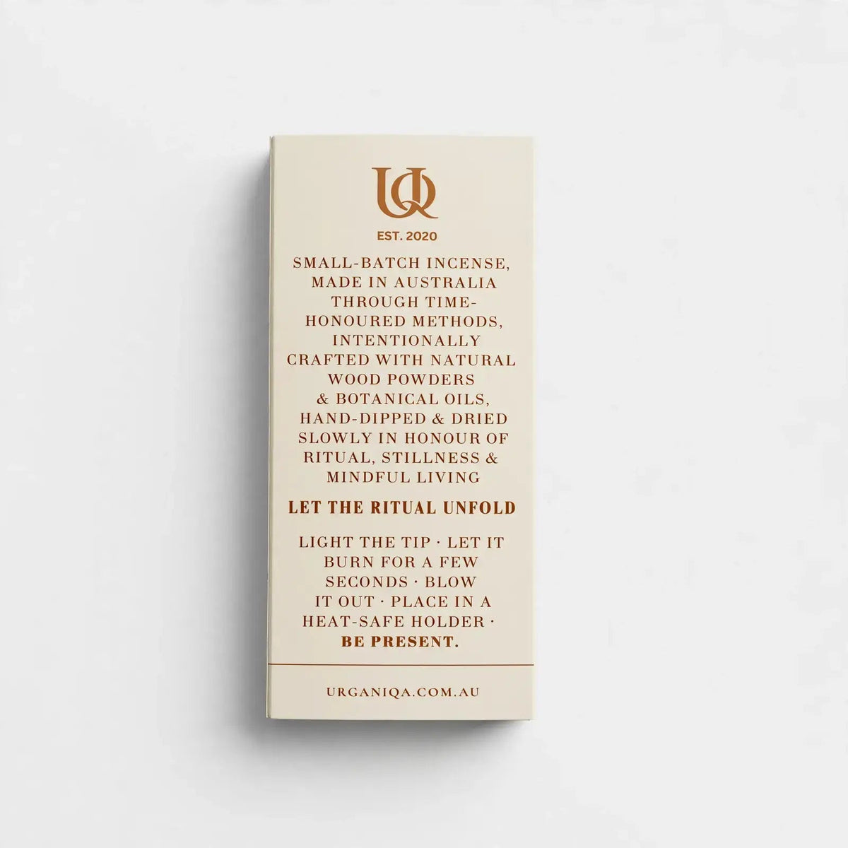 Buy The Art of Doing Less Incense | Grounded Collection: Coloured box by Urganiqa - at Hamish + Grace