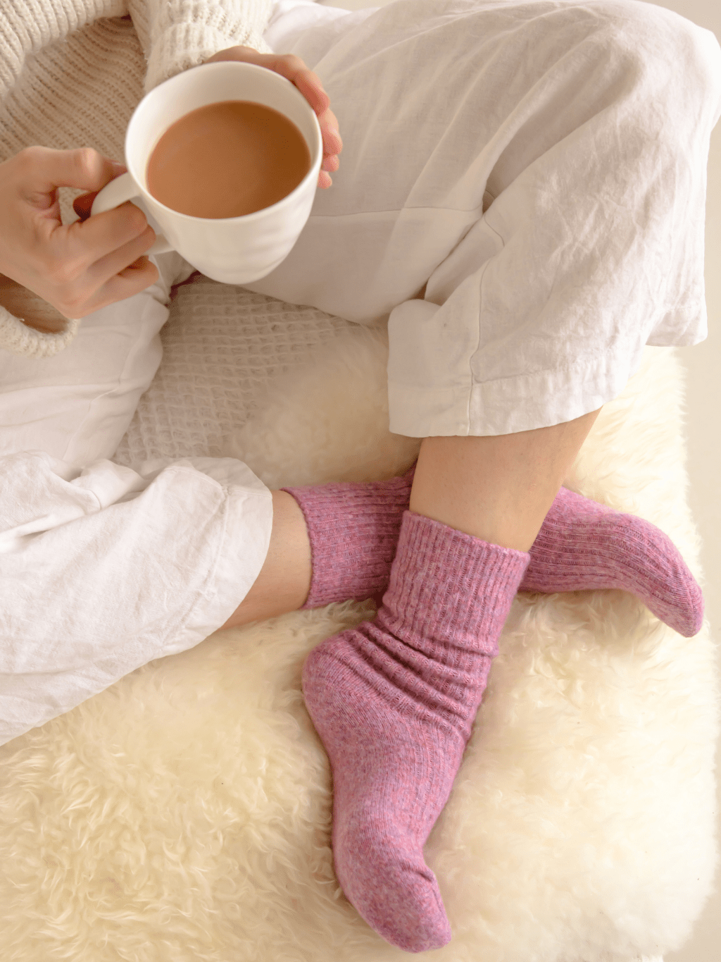 Buy The Comfiest Socks - Heather Rose (NEW!): S/M by Bed & Butter - at Hamish + Grace