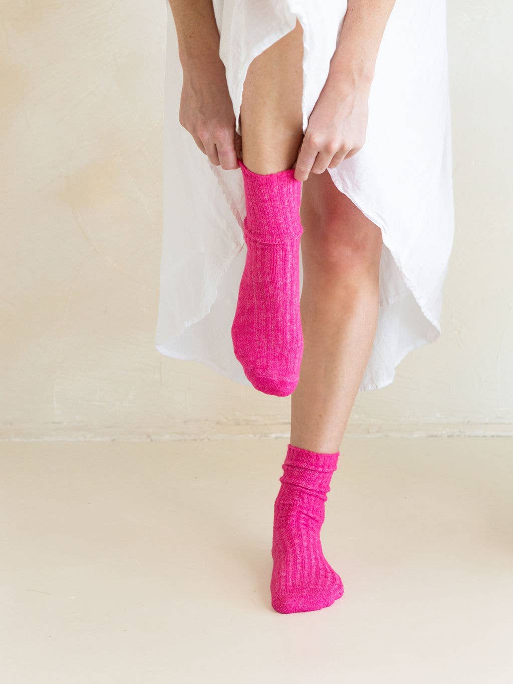 Buy The Comfiest Socks - Lite - Fuchsia Pink (Limited Edition!): S/M by Bed & Butter - at Hamish + Grace