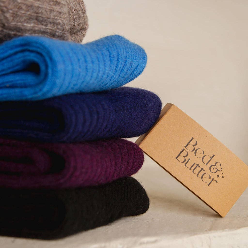 Buy The Comfiest Socks - Wine: L/XL by Bed & Butter - at Hamish + Grace