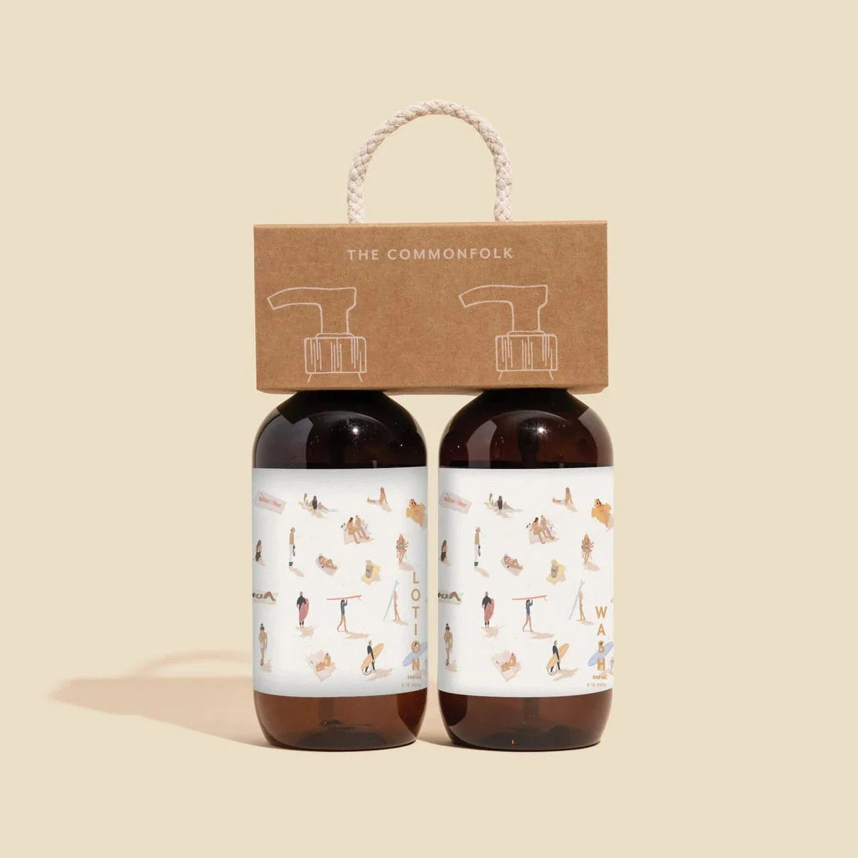 The Commonfolk Bath + Body The Commonfolk - Wash + Lotion Kit - Beach from Above ft. Cut Outs Co (Sage, Saffron + Amber)