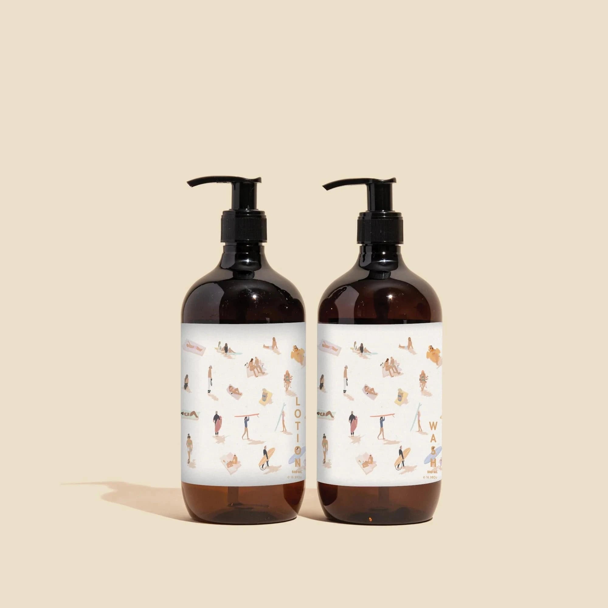 The Commonfolk Bath + Body The Commonfolk - Wash + Lotion Kit - Beach from Above ft. Cut Outs Co (Sage, Saffron + Amber)