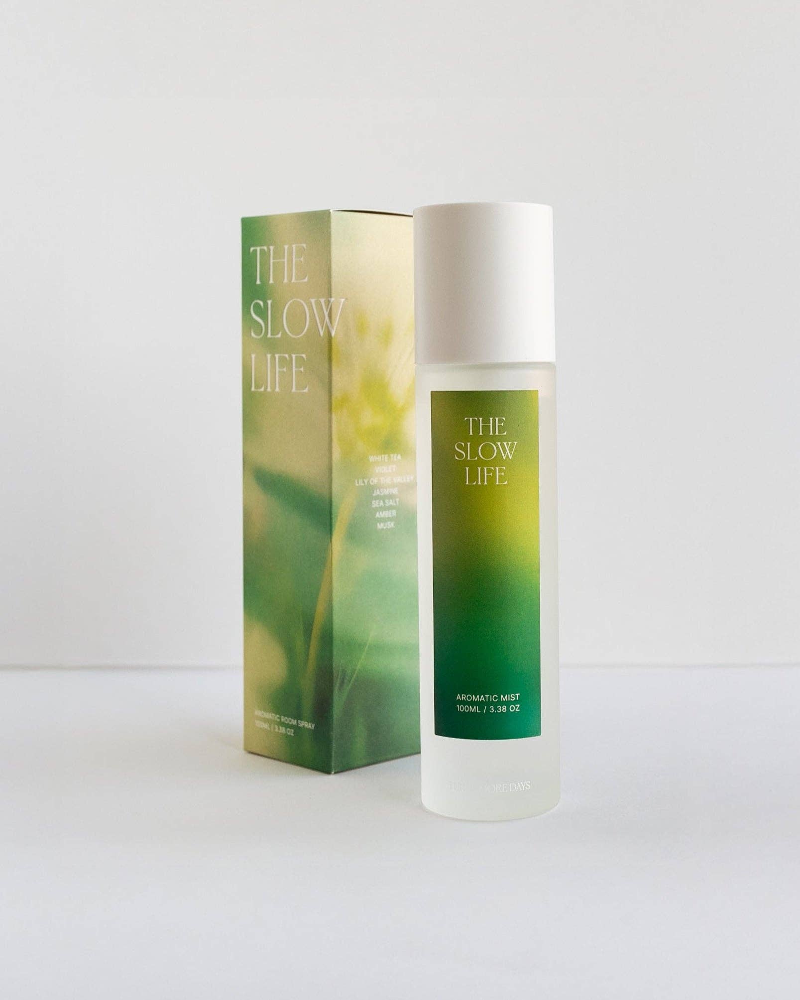 Buy THE SLOW LIFE: Tea / Blue Flowers / Violet / Lily of the Valley Ceramic ROOM SPRAY by Three More Days Collection - at Hamish + Grace