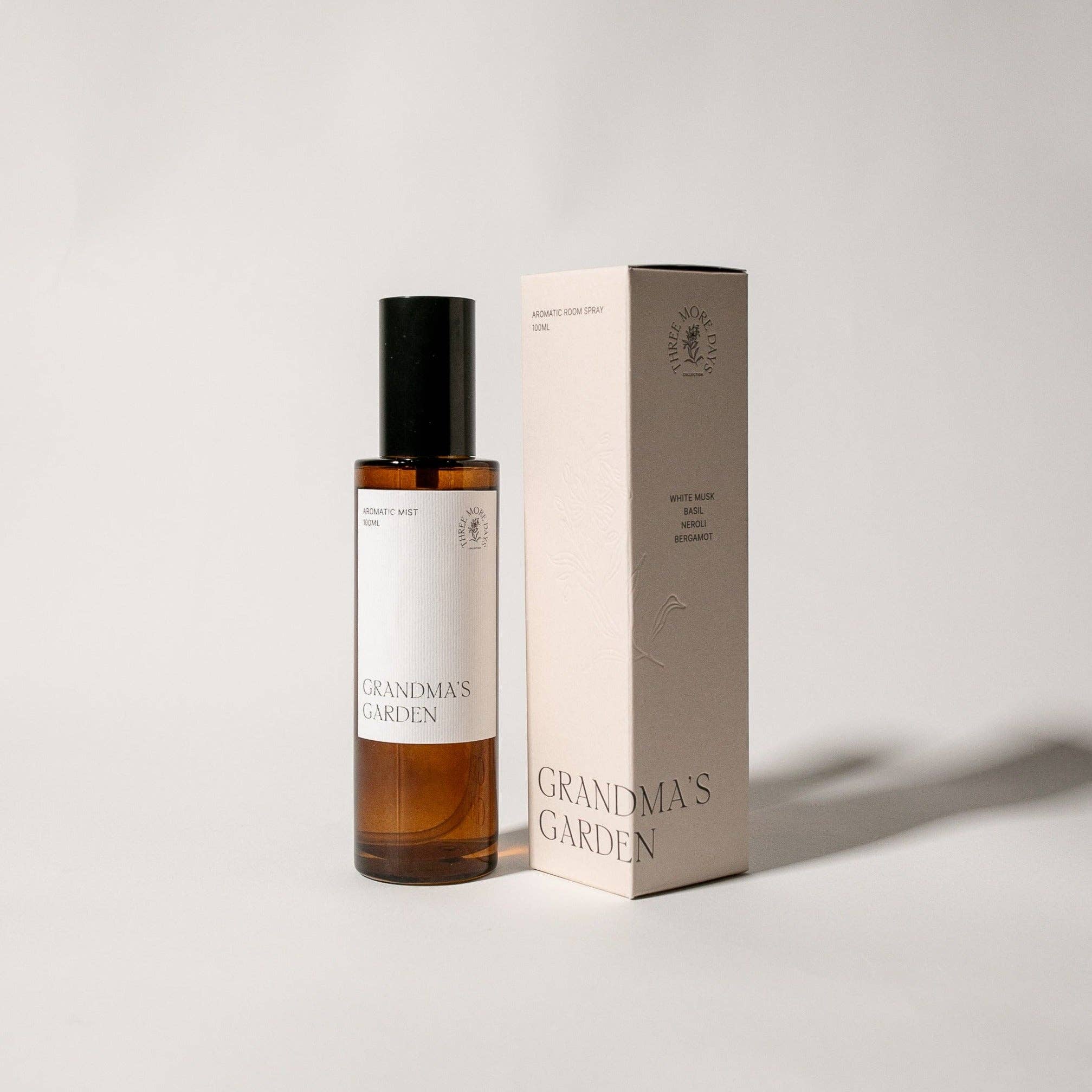 Three More Days Collection Homeware GRANDMA'S GARDEN: WHITE MUSK / BASIL / NEROLI / BERGAMOT ROOM SPRAY