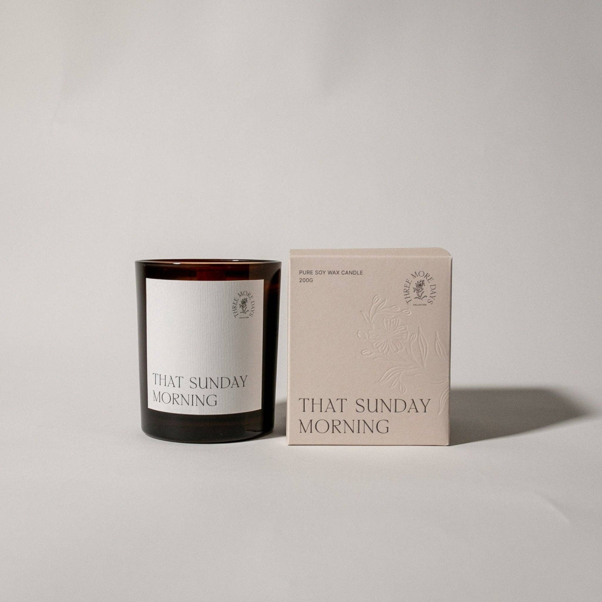 Three More Days Collection Homeware THAT SUNDAY MORNING: PINE NEEDLE / GRAPE / NEROLI / CEDARWOOD / MANDARIN AMBER CANDLE 200G