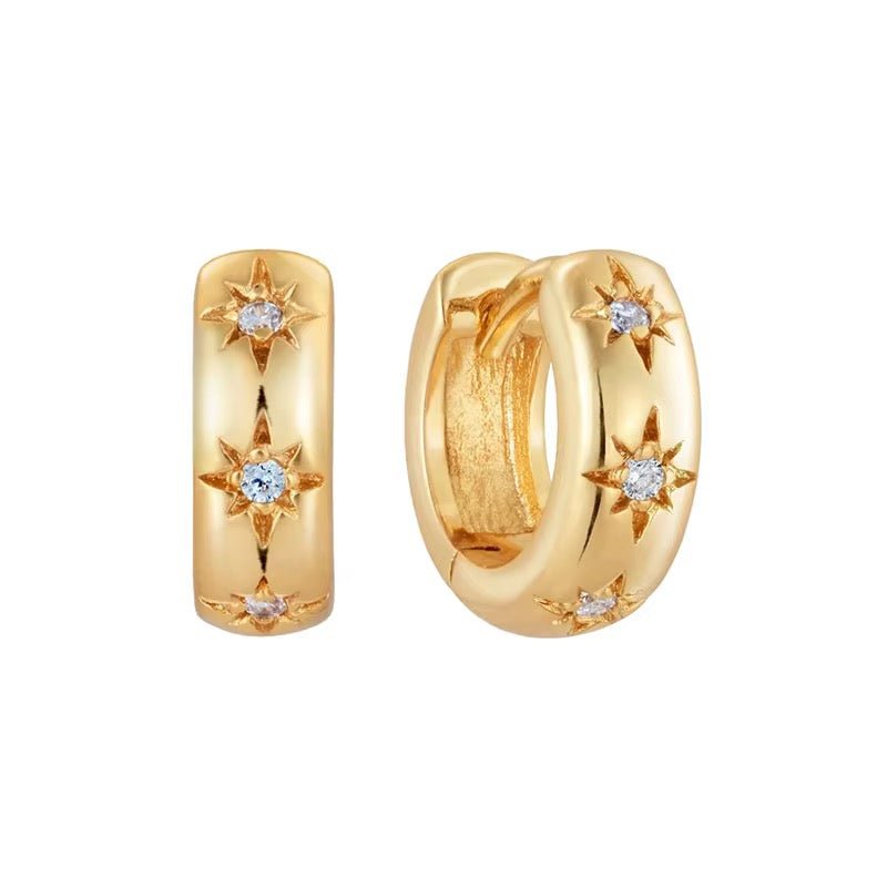 Buy Three Star Earring - 14ct Gold Earring by Hamish + Grace - at Hamish + Grace