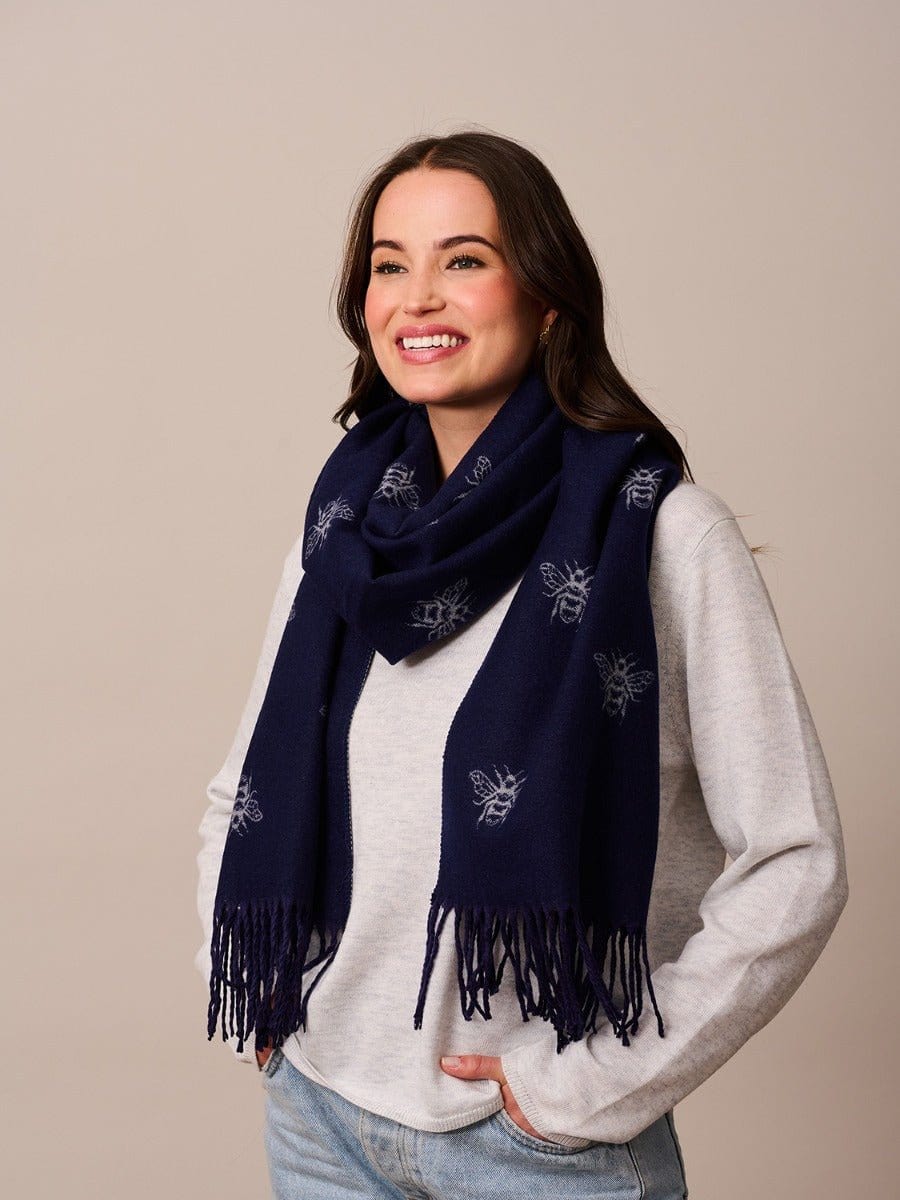 Tiger Tree Fashion Navy Queen Bee Scarf