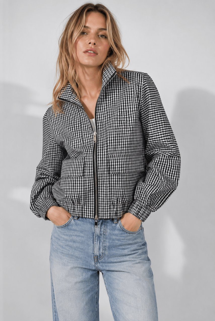 Buy Two Way Gingham Bomber by 132 Fashion - at Hamish + Grace