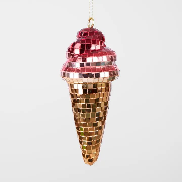 Buy Velvet and Vixen - Disco Ice Cream Cone Decoration Fuchsia by Velvet + Vixen - at Hamish + Grace