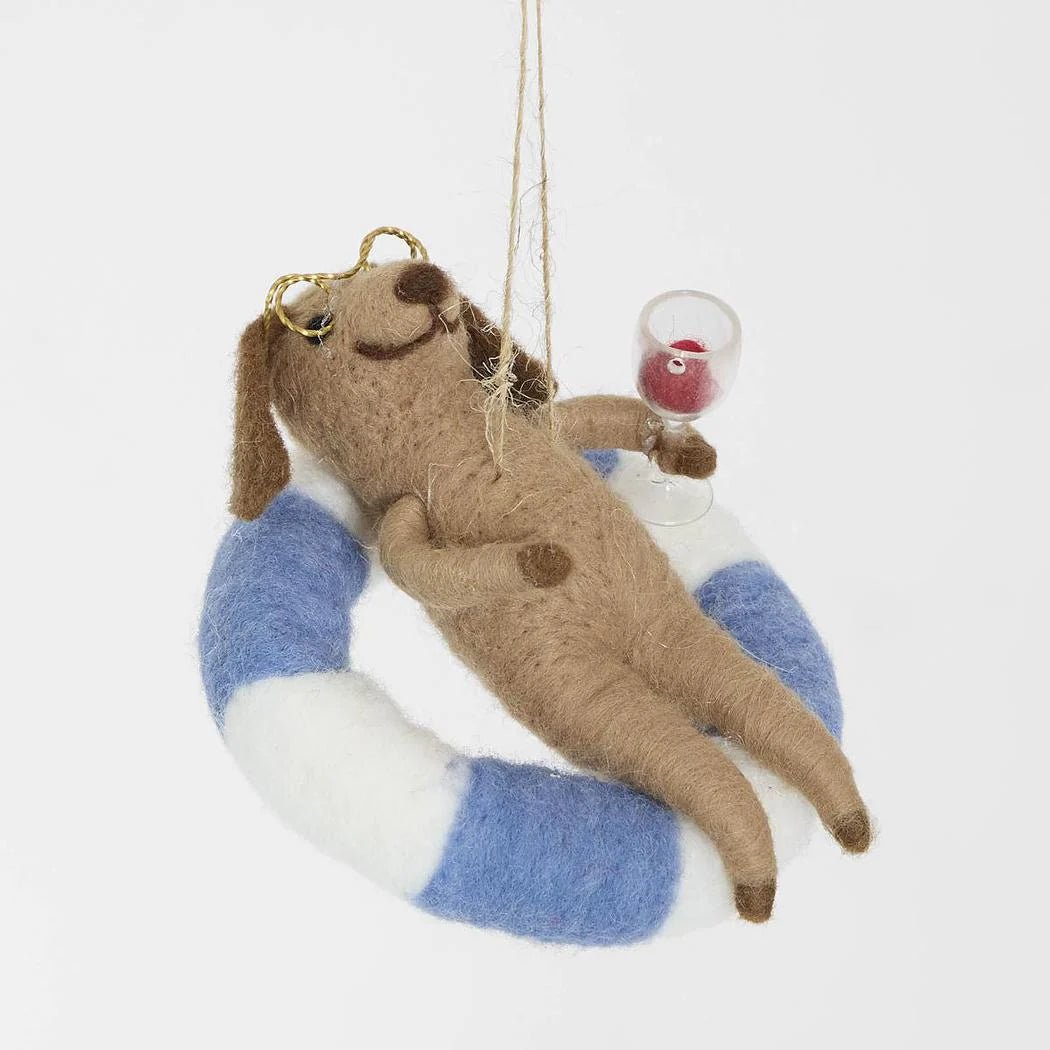 Buy Velvet and Vixen - Dog in Tube Hanging Tree Decoration by Velvet + Vixen - at Hamish + Grace