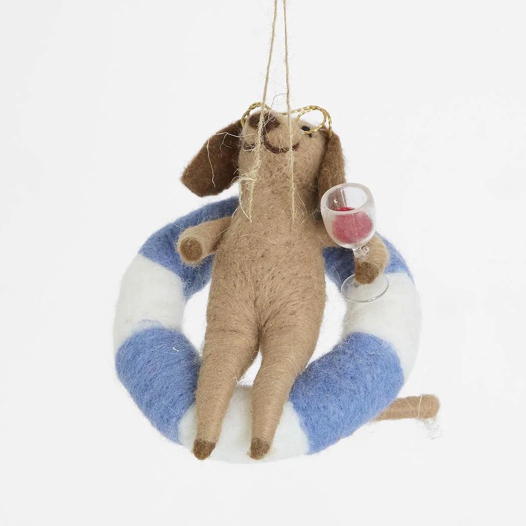 Buy Velvet and Vixen - Dog in Tube Hanging Tree Decoration by Velvet + Vixen - at Hamish + Grace