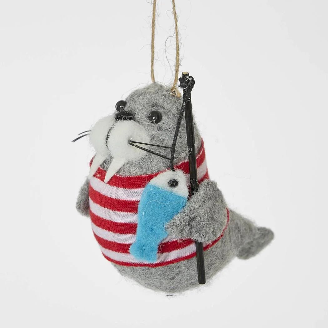 Buy Velvet and Vixen - Herman the Sea Lion Hanging Tree Decoration by Velvet + Vixen - at Hamish + Grace