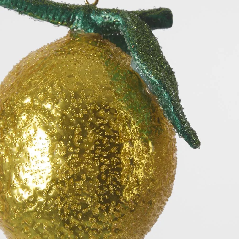 Buy Velvet and Vixen - La Dolce Vita Glitter Lemon Decoration by Velvet + Vixen - at Hamish + Grace