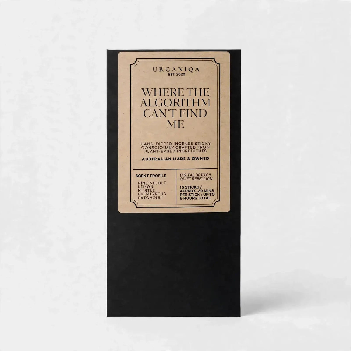 Buy Where the Algorithm Can't Find Me Incense | Grounded Collection: Coloured box by Urganiqa - at Hamish + Grace