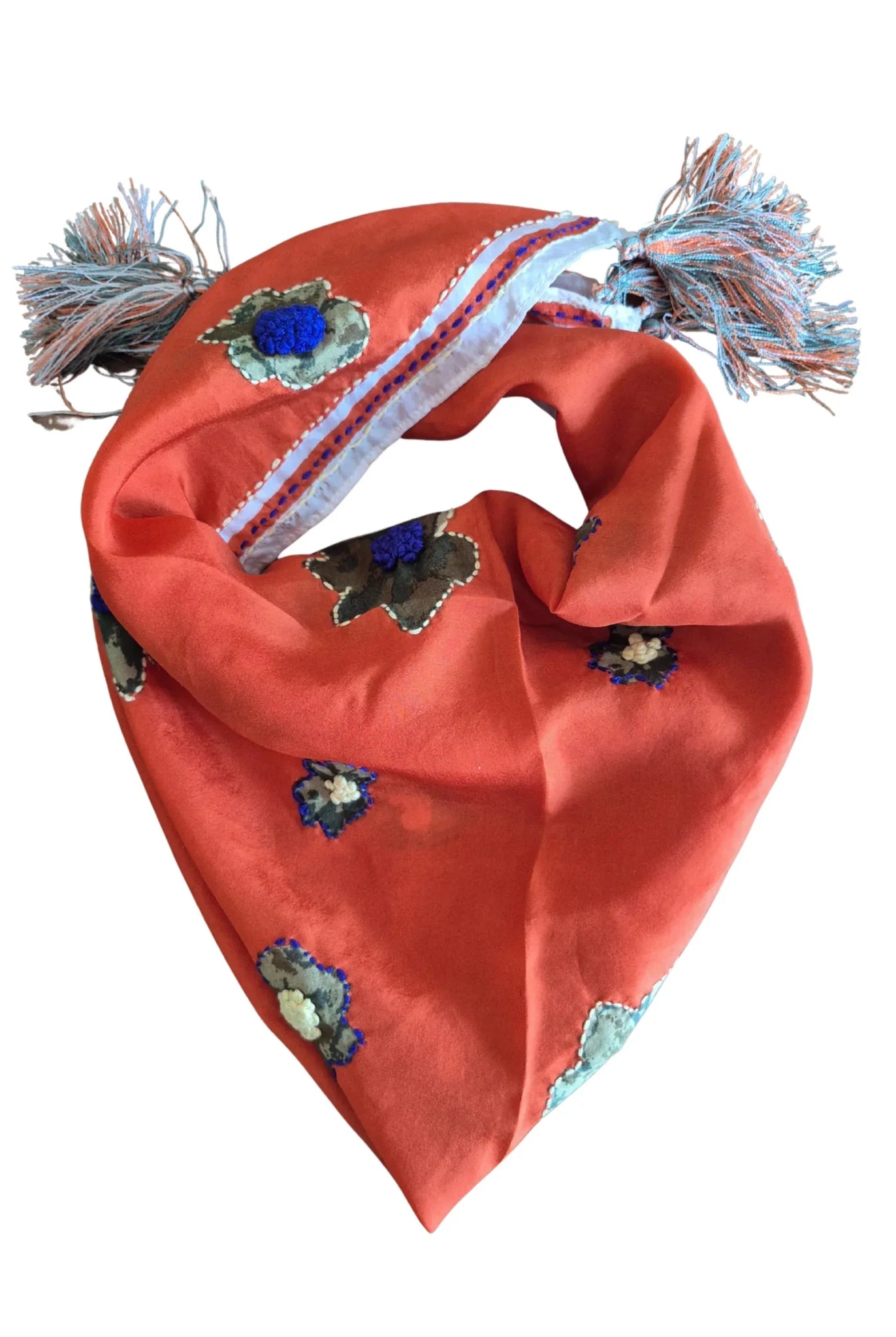 Buy Zoda | Pure Silk Orange Floral Scarf by Zoda - at Hamish + Grace