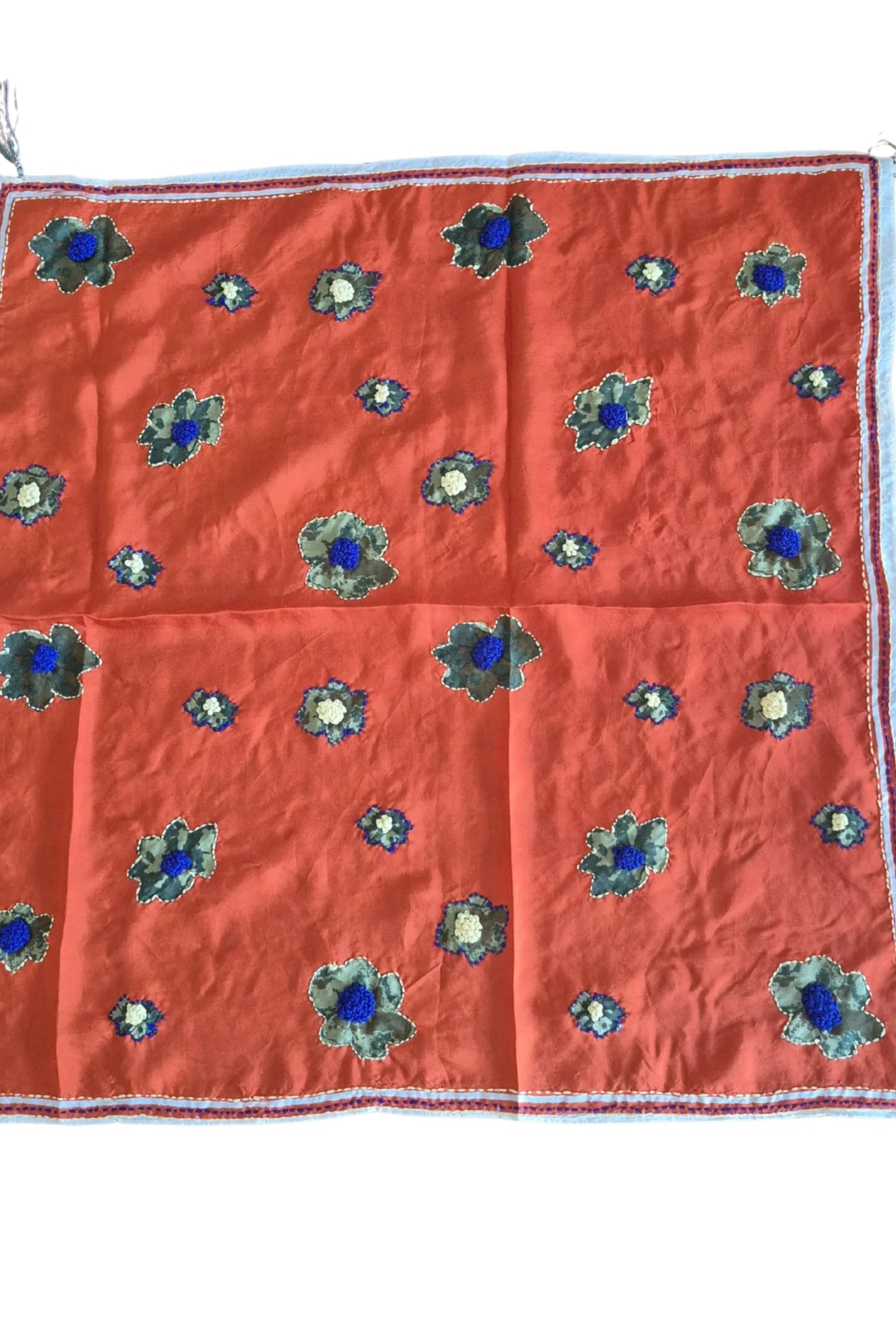 Buy Zoda | Pure Silk Orange Floral Scarf by Zoda - at Hamish + Grace