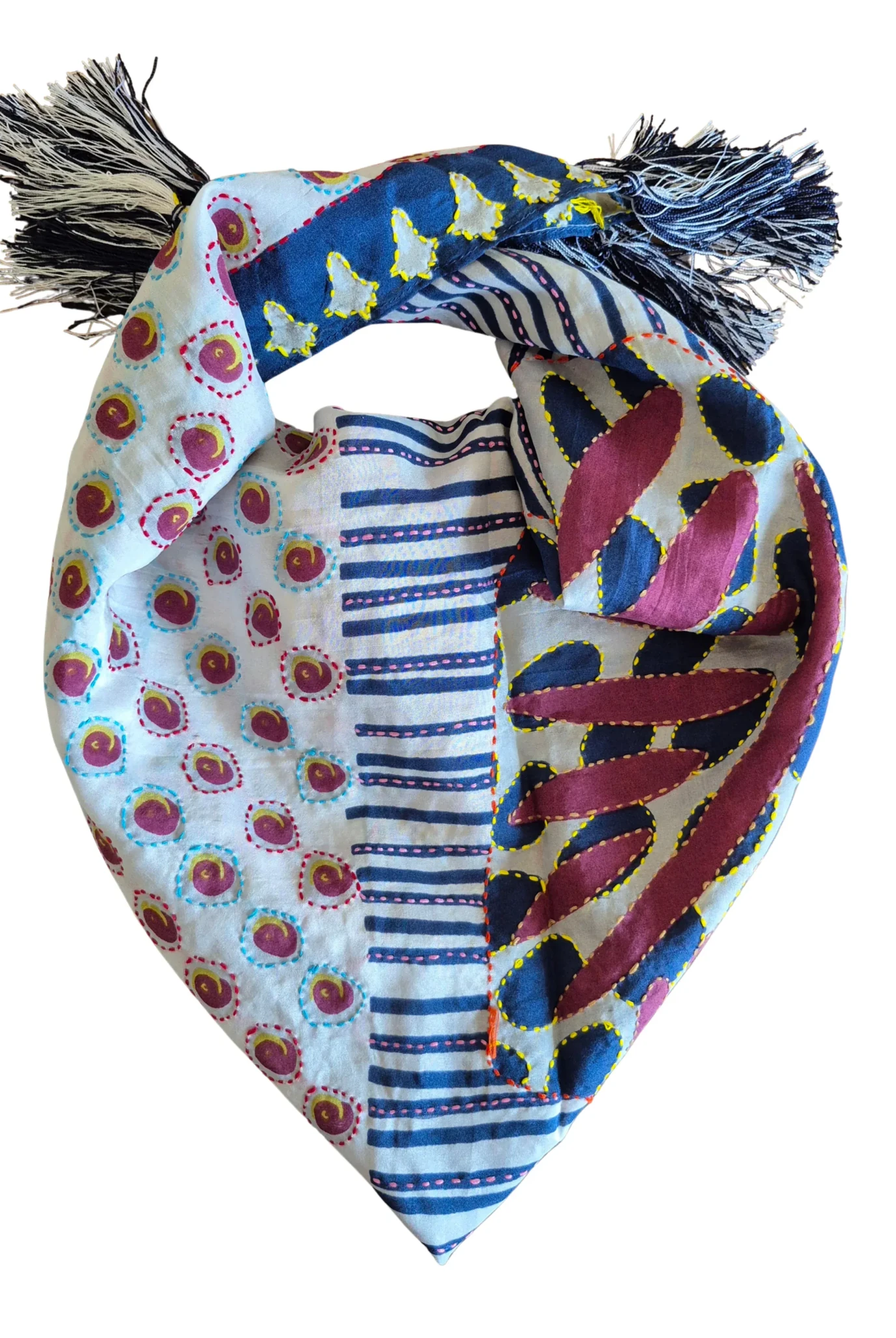 Buy Zoda | Pure Silk Patchwork Scarf by Zoda - at Hamish + Grace